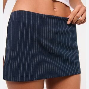 Abercrombie & Fitch Charcoal Pinstripe Mini Skirt